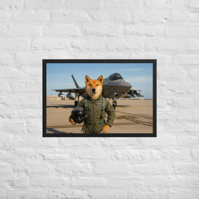 Fighter Jet Pet Portrait – F-35 Pilot Custom Poster - Image 4