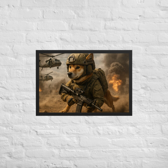 Battlefield Soldier Dog – Custom Military Pet Poster - Image 4