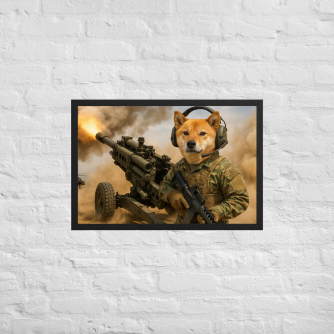 M777 Howitzer Pet Portrait – Custom Army Art Print - Image 4