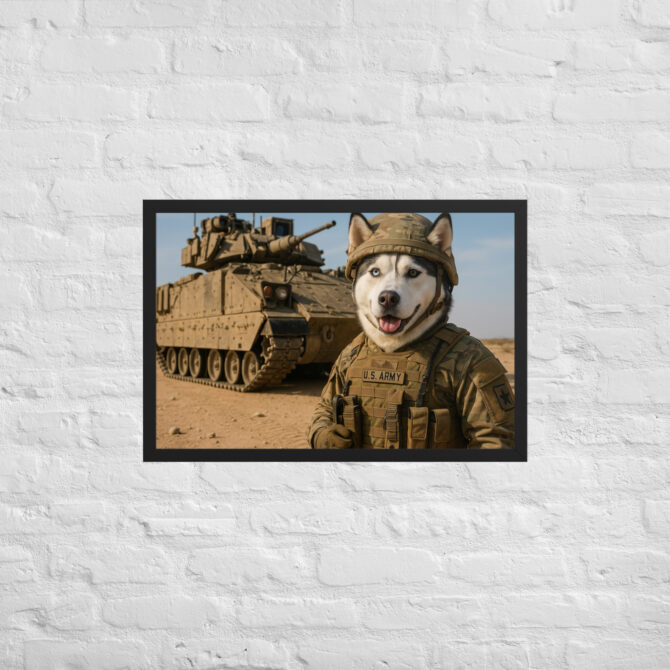 Bradley Tank Dog Operator – Custom Military Pet Art - Image 4