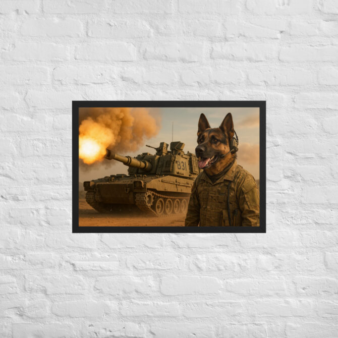 M109A6 Paladin Pet Portrait – Custom Army Art Poster - Image 4