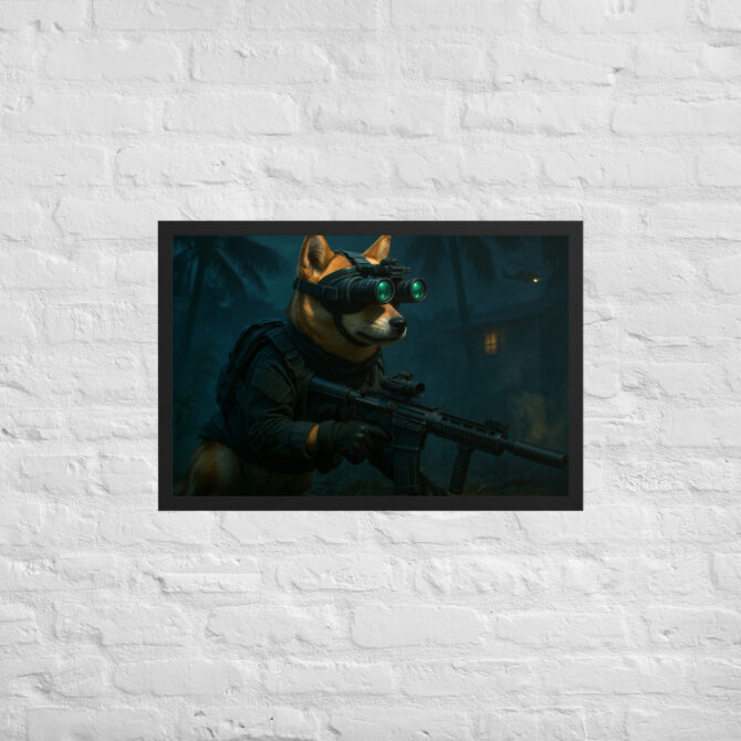 Custom SEAL Team 6 Pet Portrait – Military Framed Poster - Image 4