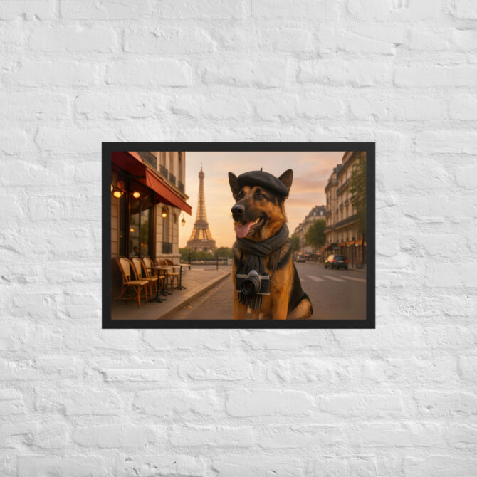 Paris Vacation Pet Portrait – Custom Travel Art Poster - Image 5