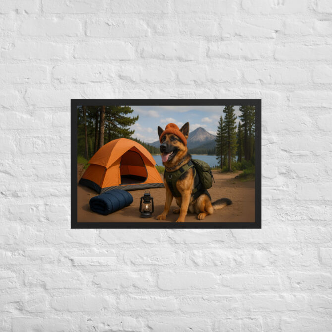 Camping Tent Hero Custom Pet Poster – Framed Artwork - Image 5