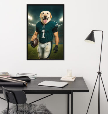 Philadelphia Eagles Pet Portrait – Custom Framed Poster