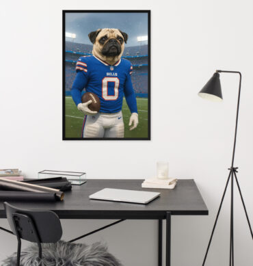 Custom Buffalo Bills Pet Portrait – Framed Poster Art