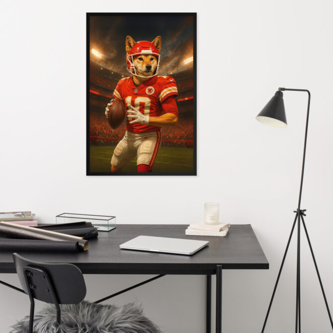 Kansas City Chiefs Custom Pet Portrait – Framed Poster - Image 4