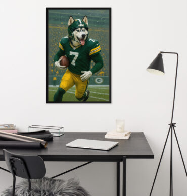 Custom Green Bay Packers Pet Portrait – Framed Poster