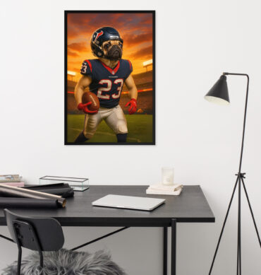 Houston Texans Pet Portrait – Custom Framed Poster Art
