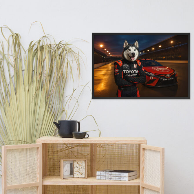 Joe Gibbs Racing Pet Portrait – NASCAR Framed Poster - Image 4