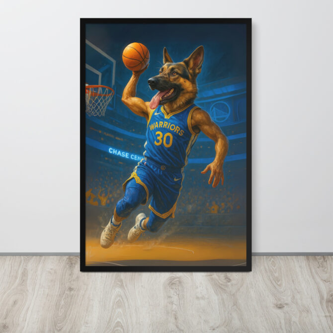 Golden State Warriors Custom Pet Poster – Slam Dunk Art - Image 4