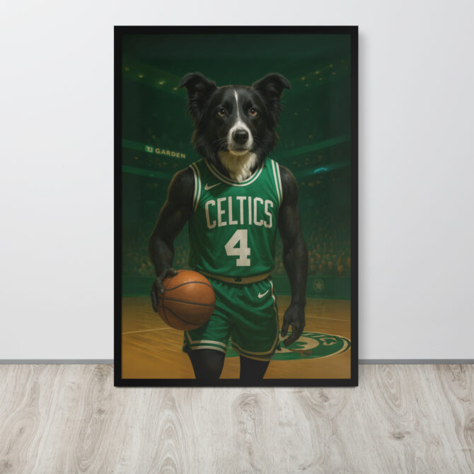 Boston Celtics Custom Pet Poster – Framed Basketball Tribute - Image 5