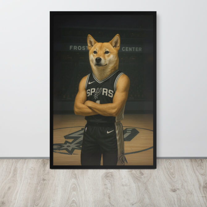 San Antonio Spurs Pet Portrait – Custom Framed Poster - Image 4