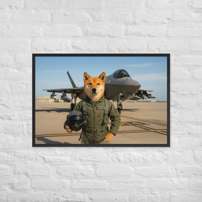 Fighter Jet Pet Portrait – F-35 Pilot Custom Poster - Image 5