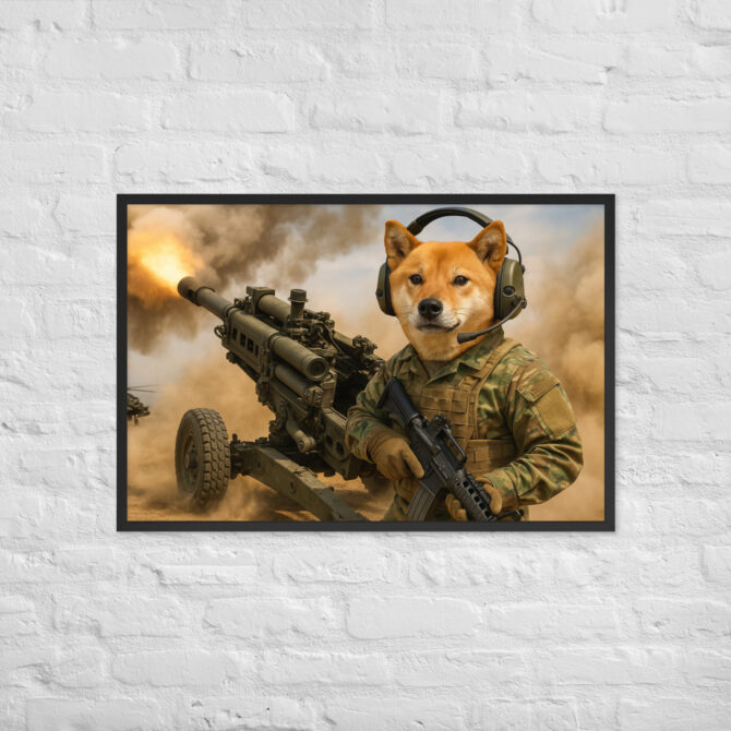M777 Howitzer Pet Portrait – Custom Army Art Print - Image 5