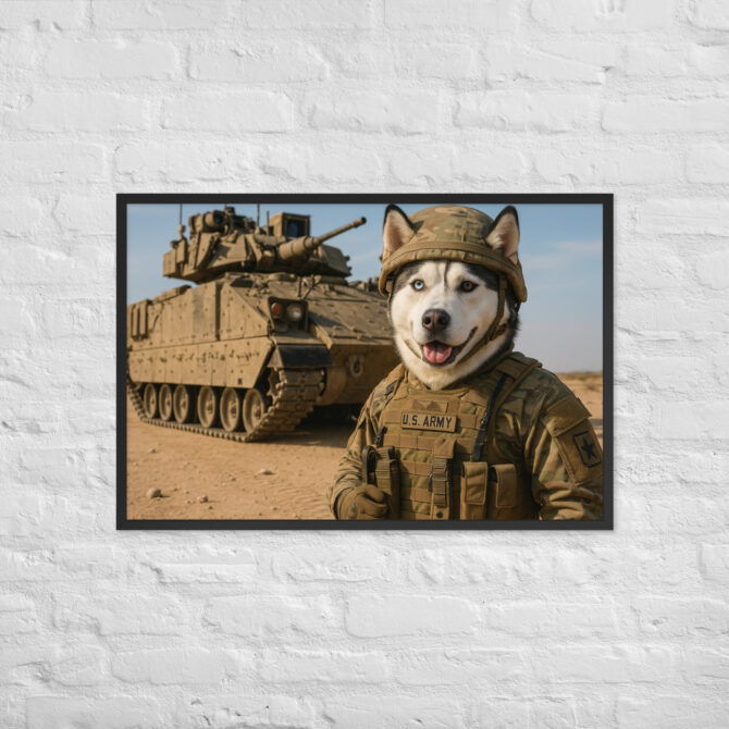 Bradley Tank Dog Operator – Custom Military Pet Art - Image 5