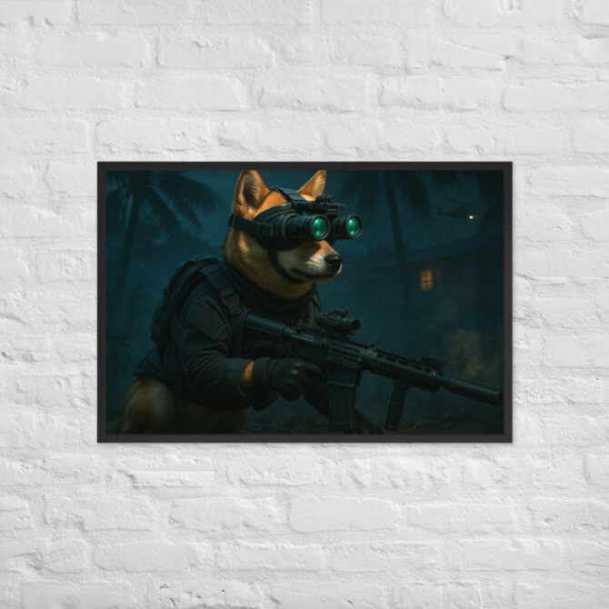 Custom SEAL Team 6 Pet Portrait – Military Framed Poster - Image 5