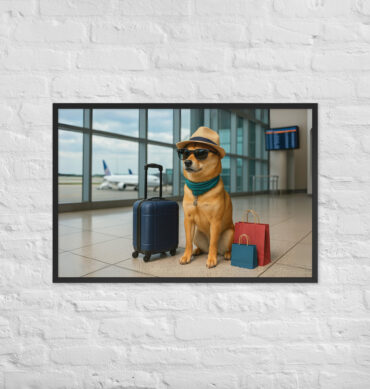 Custom Pet Travel Poster – Airport Explorer Artwork