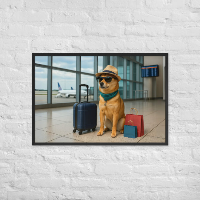 Custom Pet Travel Poster – Airport Explorer Artwork