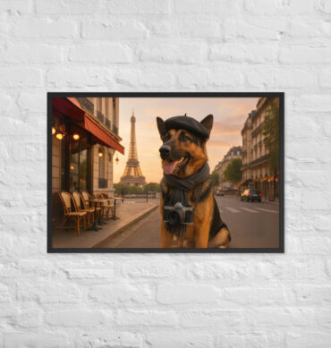 Paris Vacation Pet Portrait – Custom Travel Art Poster