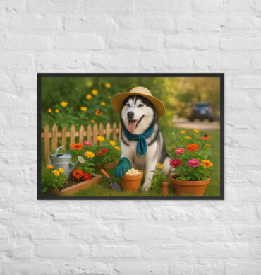 Custom Pet Gardening Poster – Flower Bed Supervisor