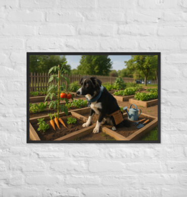Custom Pet Gardening Poster – Vegetable Patch Grower