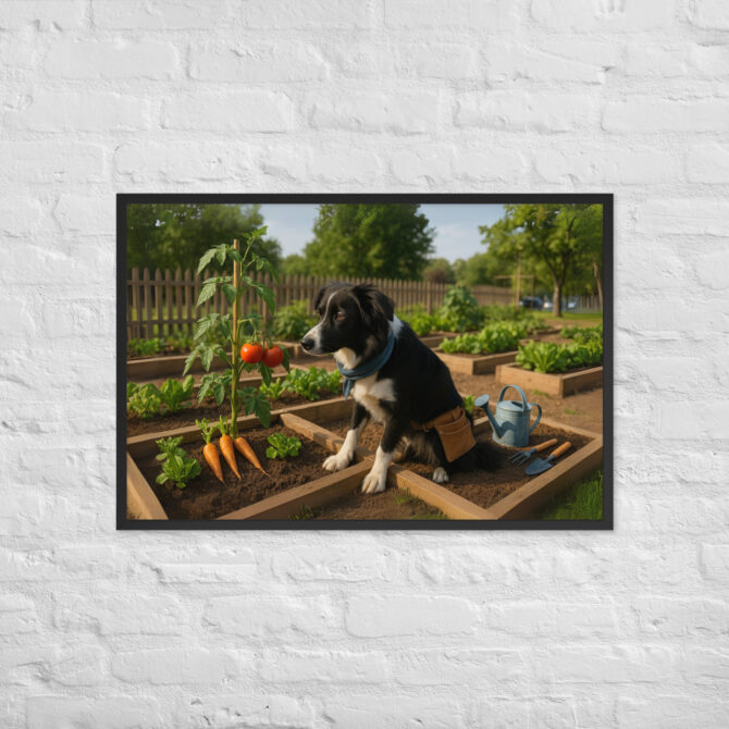 Custom Pet Gardening Poster – Vegetable Patch Grower