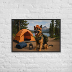 Camping Tent Hero Custom Pet Poster – Framed Artwork