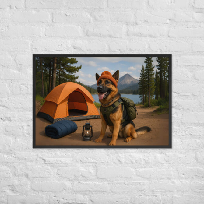 Camping Tent Hero Custom Pet Poster – Framed Artwork