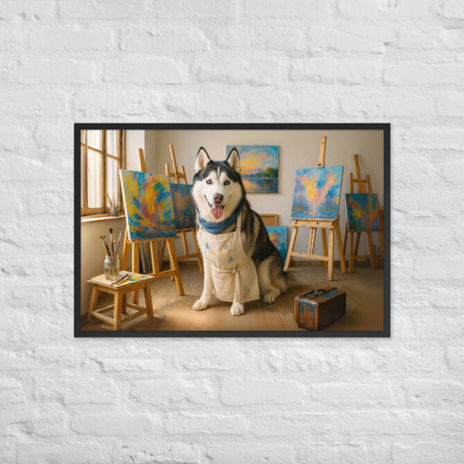 Custom Pet Portrait – Painting Studio Artist Poster