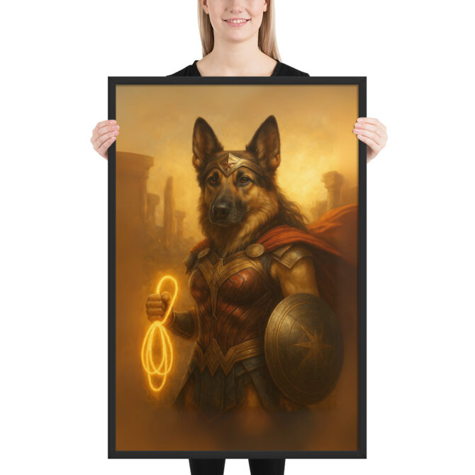 Wonder Woofer – Custom Superhero Pet Portrait Poster - Image 4