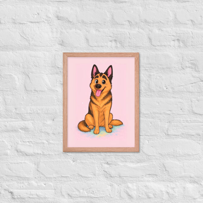 Minimalist Cartoon Family Portrait – Pastel Style (Framed Poster) - Image 8
