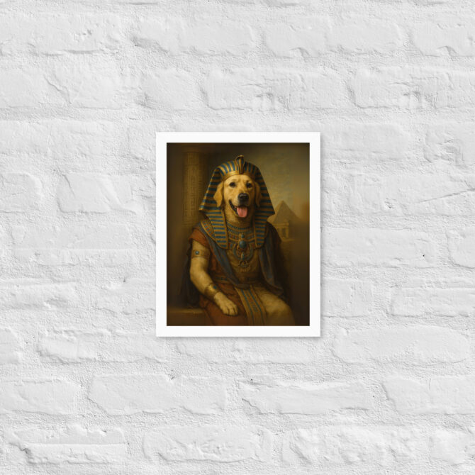 Pharaoh Pet Portrait – Custom World Culture Framed Poster - Image 5