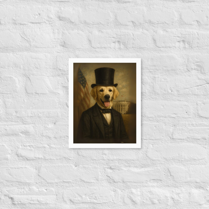 Custom Pet Portrait – Abraham Lincoln Framed Poster - Image 5