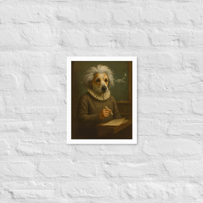 Albert Einstein Pet Portrait – Custom Framed Poster - Image 6