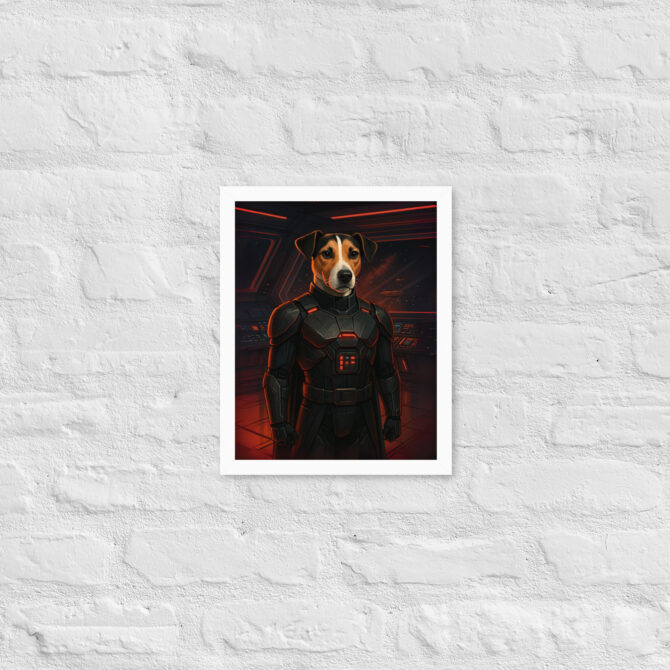 Dark Space Commander Custom Pet Portrait – Sci-Fi Poster Print - Image 5