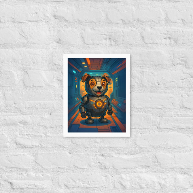 “Cute Droid Sidekick” Custom Pet Artwork – Star Wars Style Framed Poster - Image 5