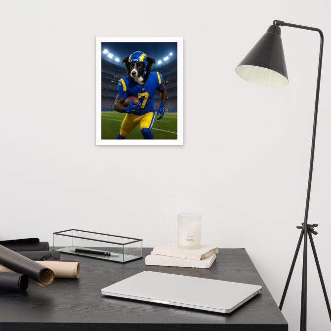 Custom Los Angeles Rams Pet Portrait – Framed Poster - Image 6