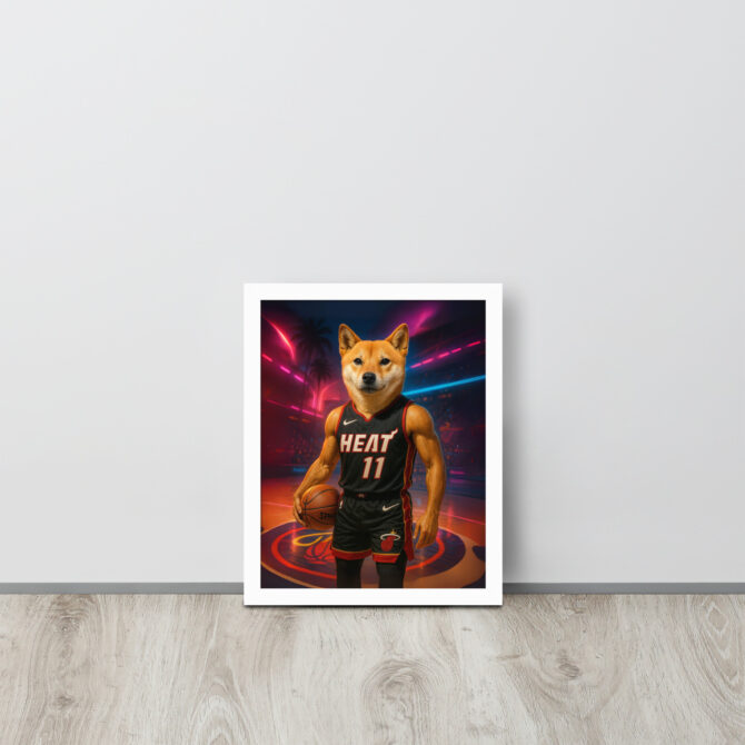 Miami Heat Pet Portrait – Custom Framed Basketball Poster - Image 5