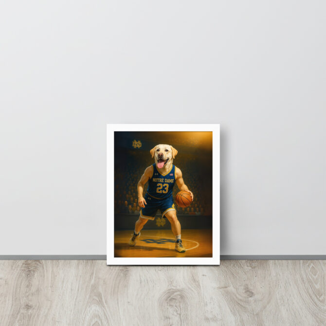 Notre Dame Pet Basketball Poster – Custom Framed Artwork - Image 6