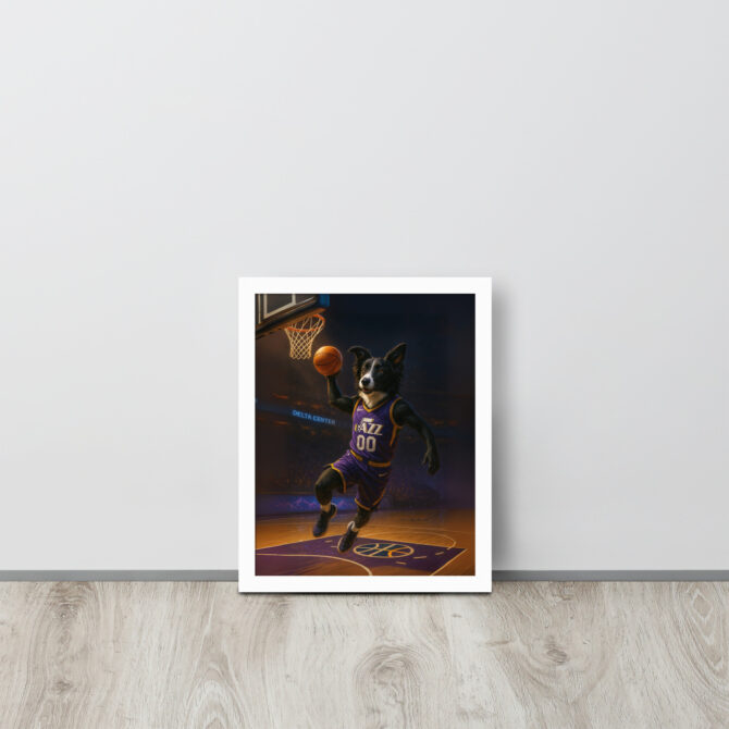 Utah Jazz Custom Pet Basketball Portrait – Slam Dunk Poster - Image 6