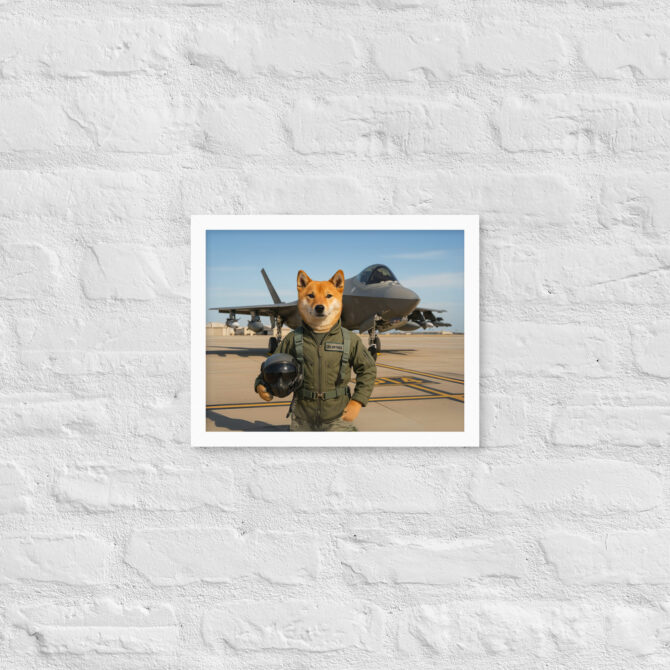 Fighter Jet Pet Portrait – F-35 Pilot Custom Poster - Image 6