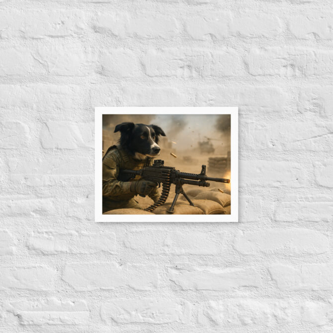 Machine Gun Defender Dog – Custom Military Pet Poster - Image 6
