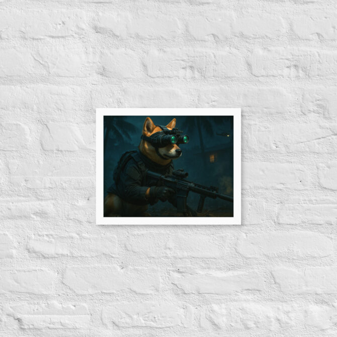 Custom SEAL Team 6 Pet Portrait – Military Framed Poster - Image 6