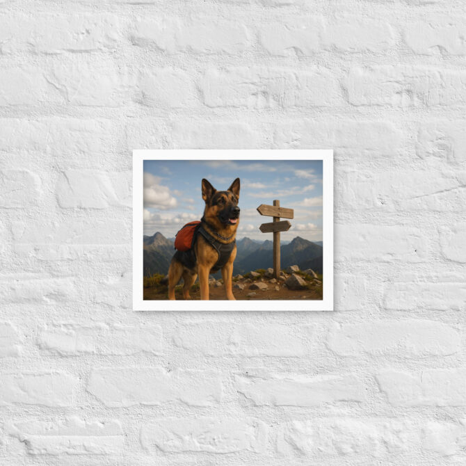 Custom Hiking Pet Portrait – Mountain Summit Victory Poster - Image 6