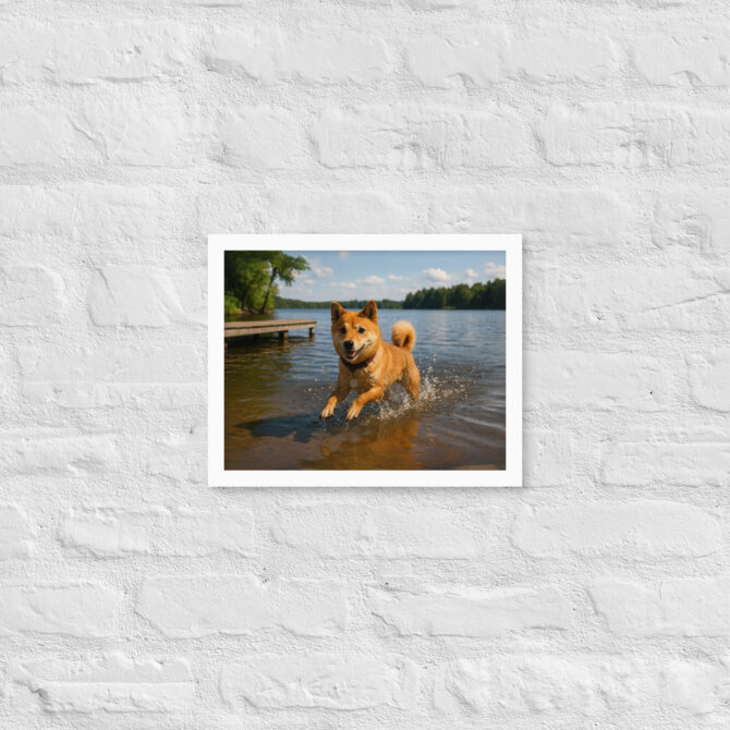 Swimming Lake Pet Portrait – Splash Champion Poster - Image 6