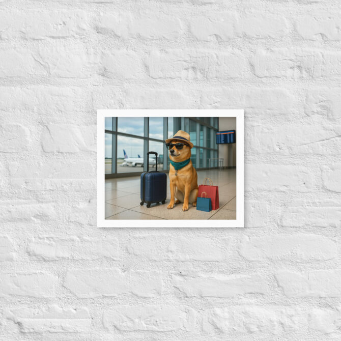 Custom Pet Travel Poster – Airport Explorer Artwork - Image 6