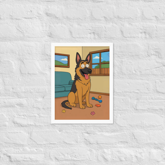 Custom Living Room Pet Cartoon – Framed Poster (Family Style) - Image 13