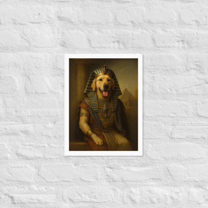 Pharaoh Pet Portrait – Custom World Culture Framed Poster - Image 6