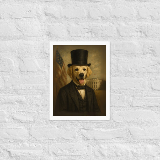 Custom Pet Portrait – Abraham Lincoln Framed Poster - Image 6